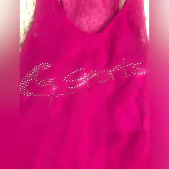 Free with purchase Sheer G-Sports Bling Teal/Fuchsia Tank Tops Small - Picture 7 of 9